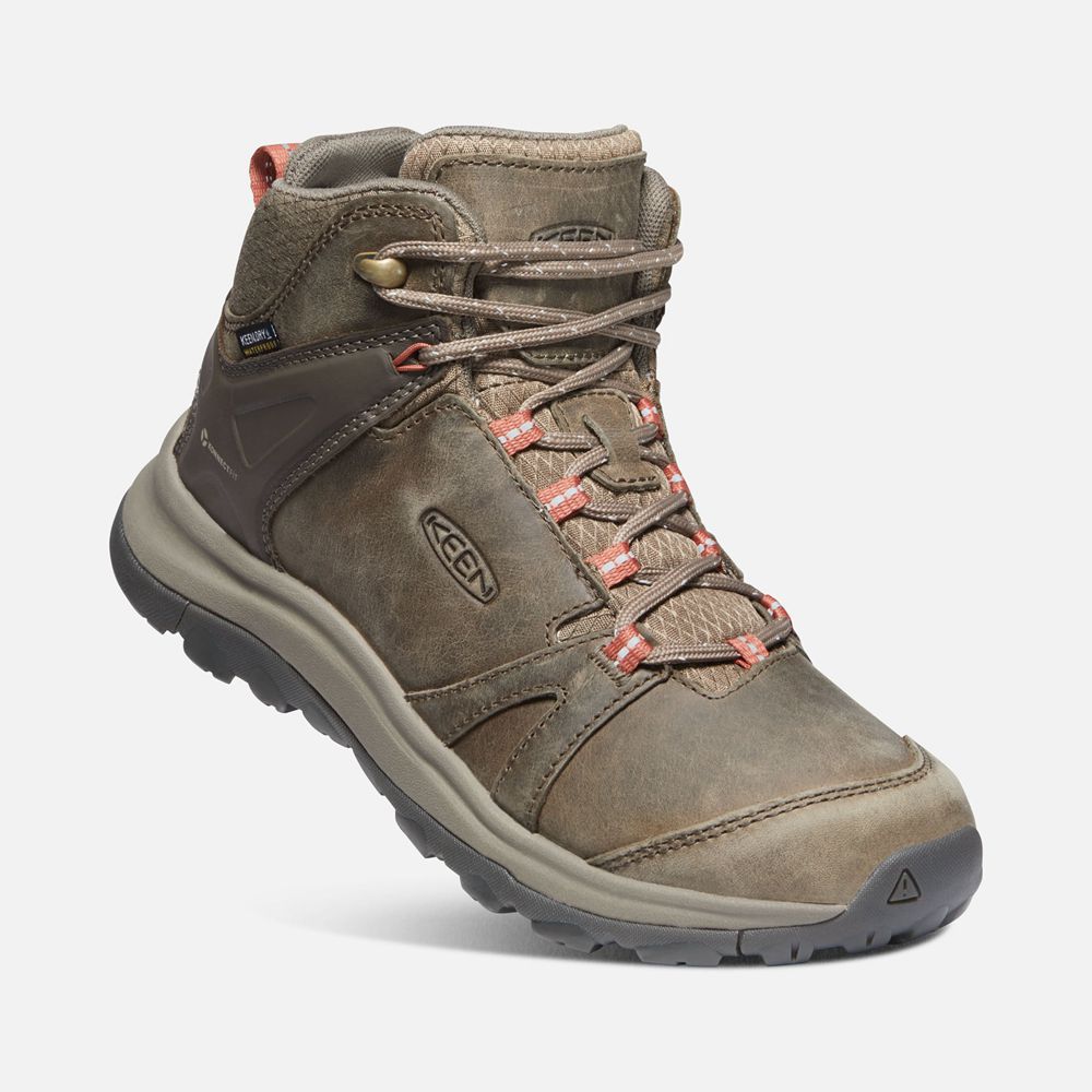 Botas de Seguridad Keen Mexico Marrom - Mujer Terradora Ii Cuero Waterproof - QW1605283